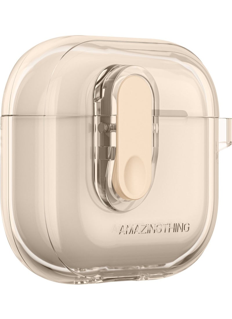 MINIMAL for AirPods 4 (2024) Case Cover with Carabiner - Desert Brown