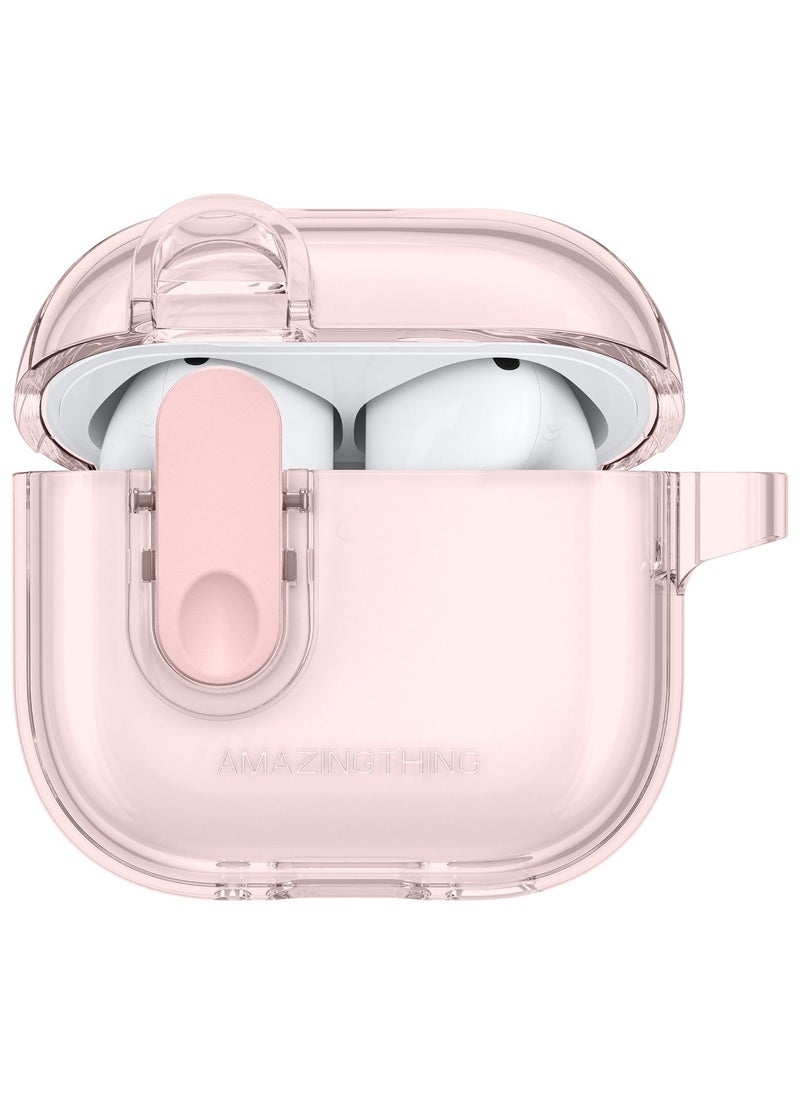 MINIMAL for AirPods 4 (2024) Case Cover with Carabiner - Pink