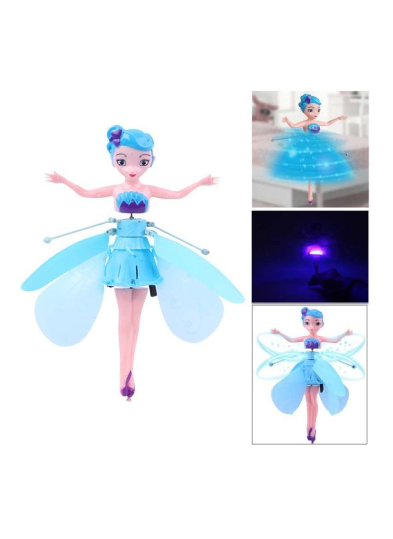 Flying Fairy Toys RC Infrared Induction Drone Helicopter with Shinning Light Hand-Controlled Flying Kids