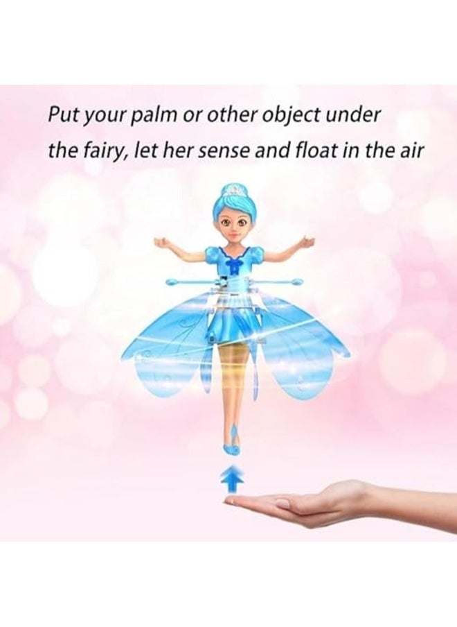 Flying Fairy Toys RC Infrared Induction Drone Helicopter with Shinning Light Hand-Controlled Flying Kids