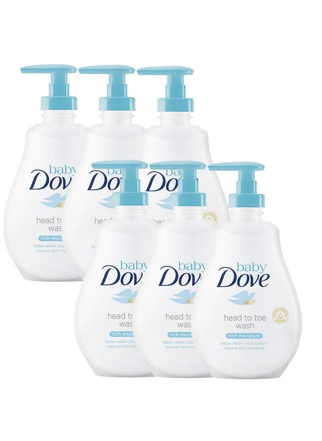 Baby Head To Toe Body Wash Rich Moisture - 6 Packs X 13.52 Fl.Oz / 400 Ml
