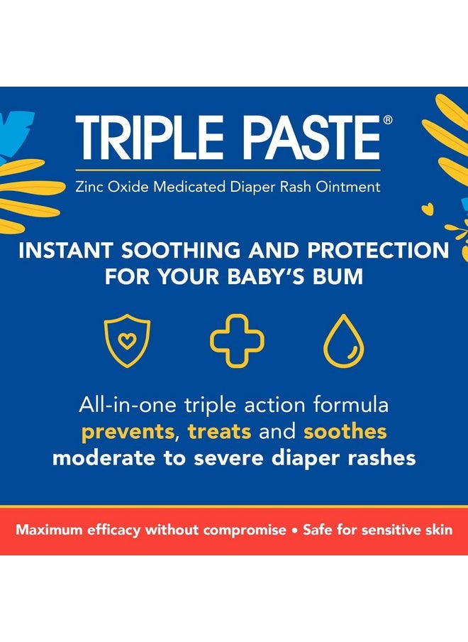 3X Max Diaper Rash Ointment, Maximum Strength Zinc Oxide Ointment For Severe Diaper Rash, 6 Oz Tube