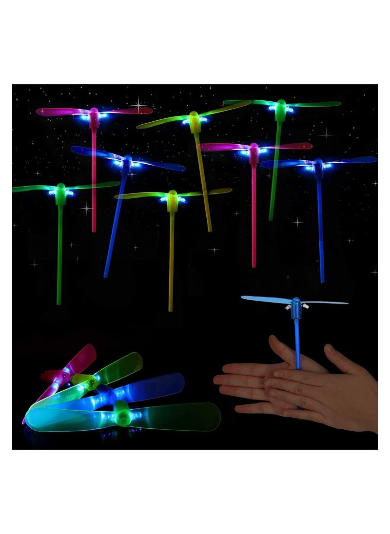 Helicopter Flying Toys, 25Pcs Luminous Bamboo Dragonfly, Bamboo Dragonflies for Kids, Flying Bamboo Dragonfly, Bamboo Dragonfly Toys, Bamboo Dragonfly Shaped Toys, Outdoor Toy for Kids Party Gift