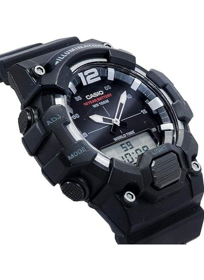 Casio Men's Youth Series Analog & Digital Display Resin Strap Sporty Watch HDC-700-1AVDF  Black