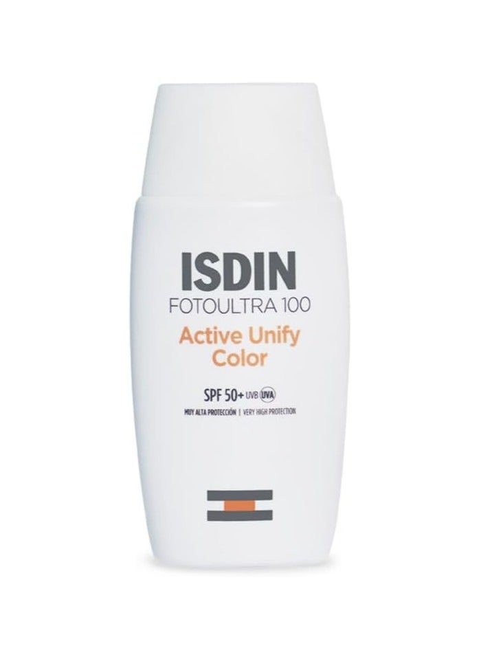 Isdin Fotoultra 50 Active Unify Fusion Fluid Color - SPF 50+ Sunscreen for Dry Skin 50ml