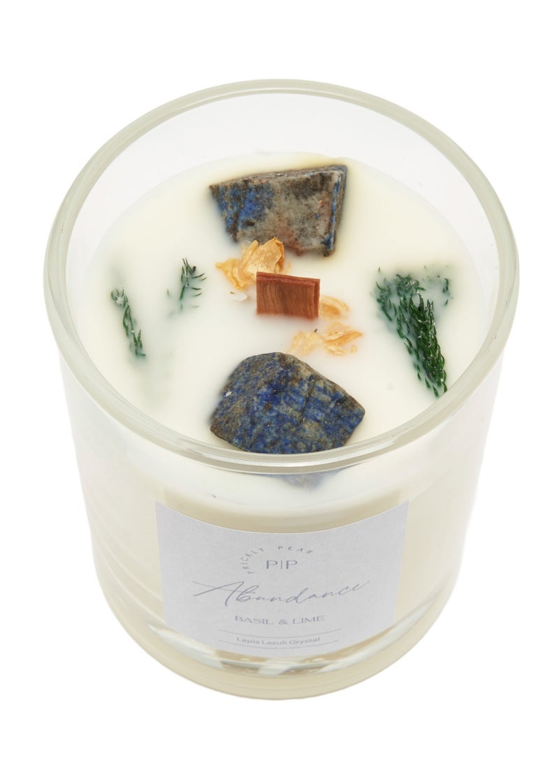 Lapis Lazuli Crystal 'Abundance' Candle, 200g