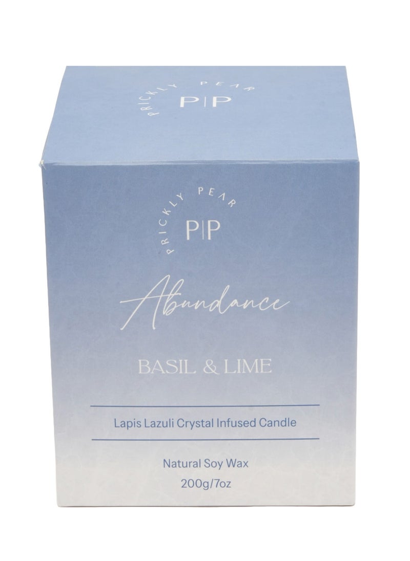 Lapis Lazuli Crystal 'Abundance' Candle, 200g