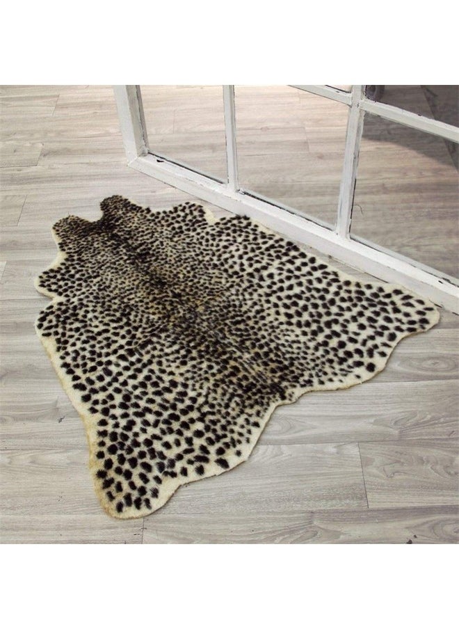 Leopard Print Rug, Faux Cowhide Cheetah Skin Rug Animal Printed Area Rug Carpet For Home Office, Livingroom, Bedroom