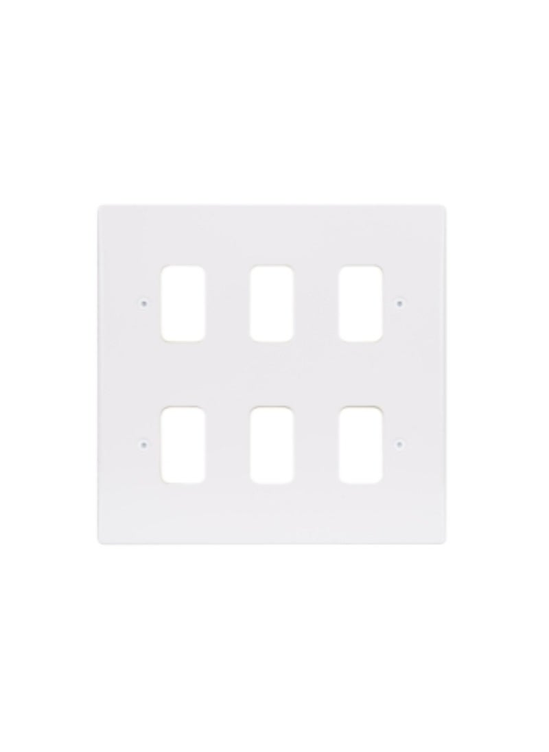 Schneider Electric Ultimate - moulded plate Grid system - 6 gangs - white - GUG06G