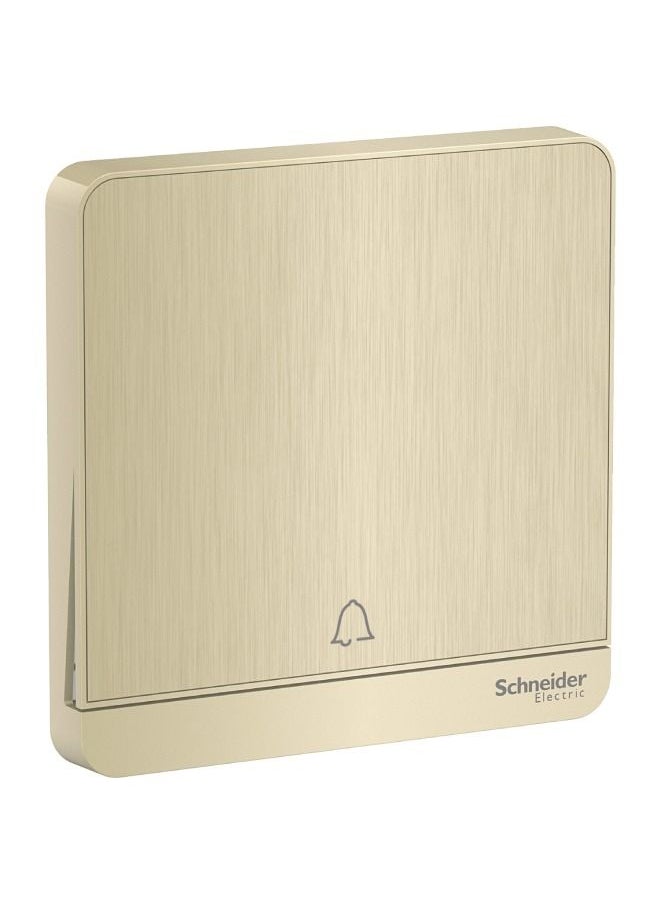 Schneider Electric E8331BPL1_GH AvatarOn Gold - Push button Door Bell switch - with bell symbol - 1 gang 2 way - 10A 250 V Gold