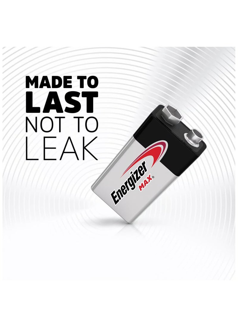 Energizer Max 9V 2 Alkaline Batteries
