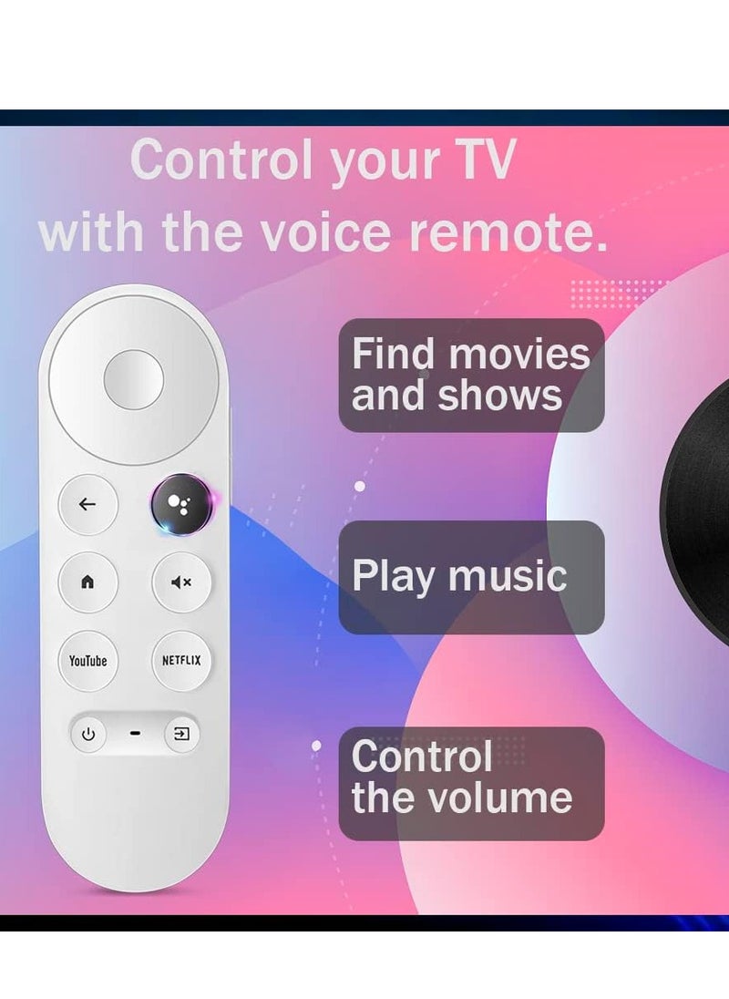 Voice Remote Replacement for Google Chromecast 4K Snow Streaming Media Player – Remote Control Replacement for GA01919-US & GA01920-US
