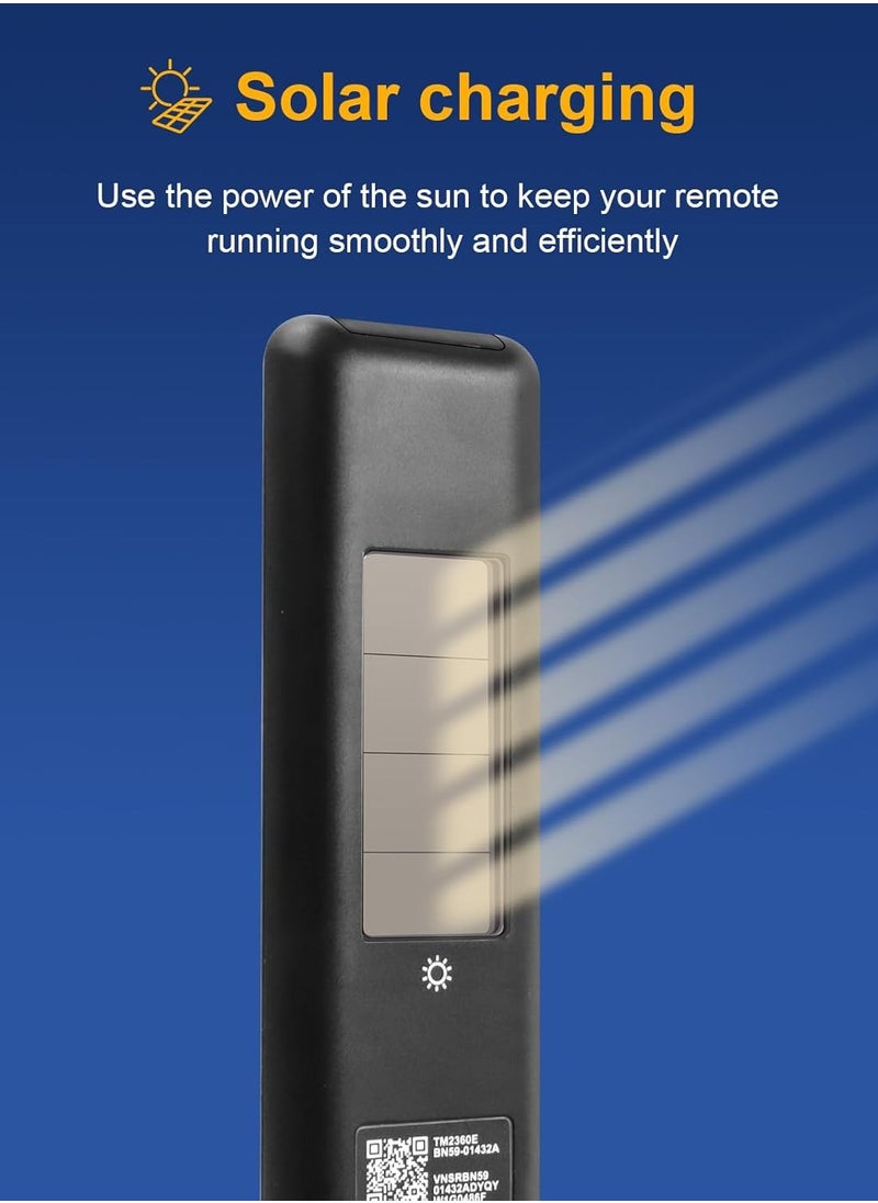 Solar Voice Remote Control Replacement for Samsung Neo QLED 8K HDR Smart TVs (2023) – Eco-Friendly, Voice Control, Rechargeable, Premium Design, Compatible with Multiple Functions