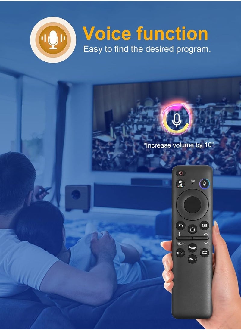 Solar Voice Remote Control Replacement for Samsung Neo QLED 8K HDR Smart TVs (2023) – Eco-Friendly, Voice Control, Rechargeable, Premium Design, Compatible with Multiple Functions