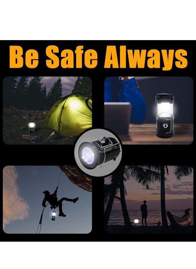LINTERNA CAMPING SELVAGGIO LED Solar Camping Survival Lights for Camping Hurricanes Emergencies Power Outages Homes Indoor Outdoor Rechargeable LED Camping