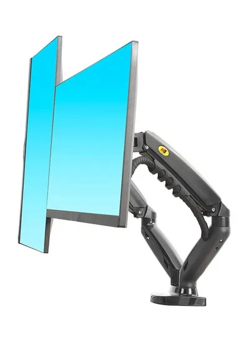 Full Motion Swivel Computer Dual Monitor Arm black