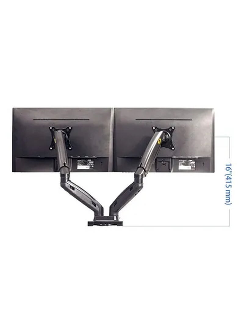 Full Motion Swivel Computer Dual Monitor Arm black