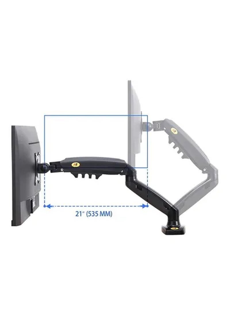 Full Motion Swivel Computer Dual Monitor Arm black