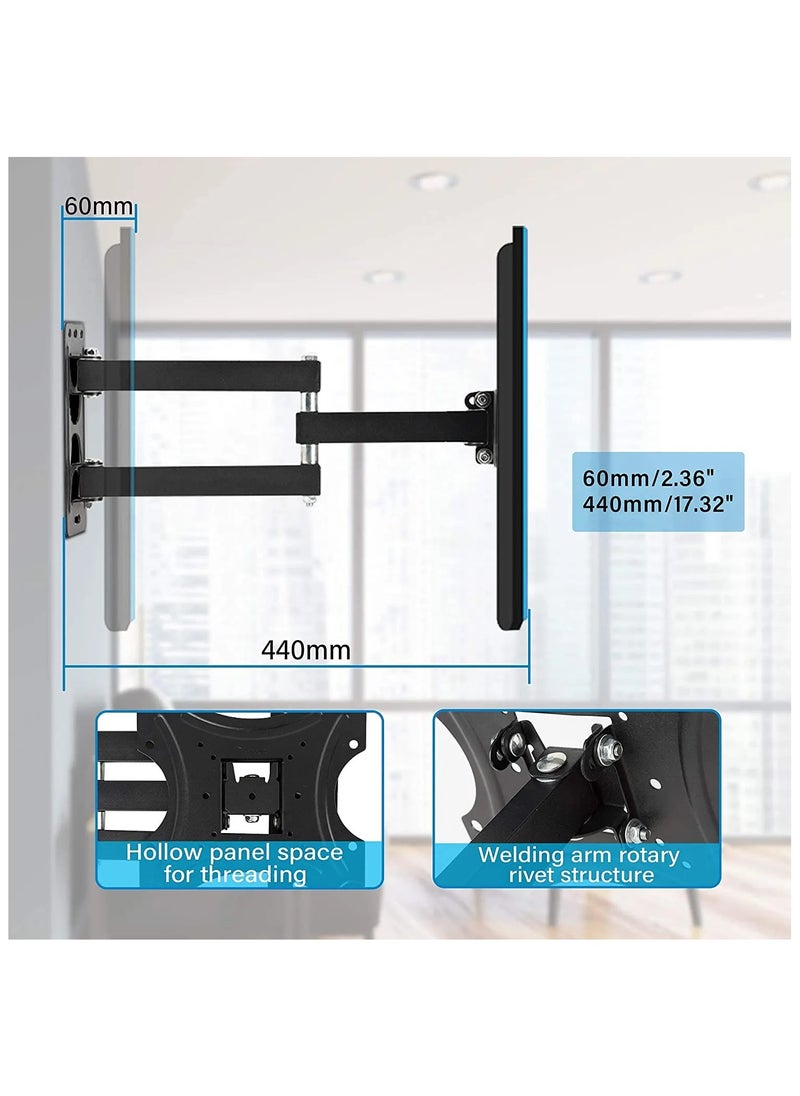 Single Arm Swivel TV Wall Mount for 23