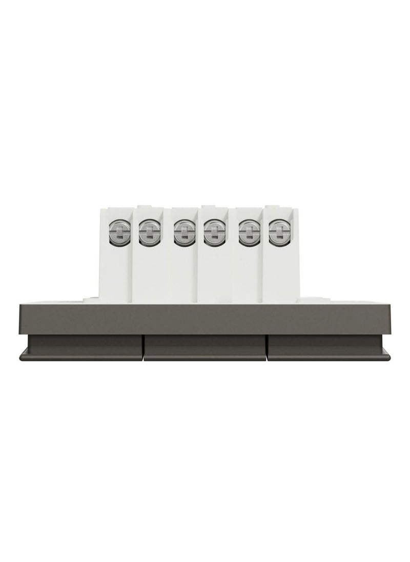 Schneider Electric Avataron C Switch With Fluorescent Locator E8733L1F_DG, 3 Gang, 16Ax Dark Grey 250 V 1 Way