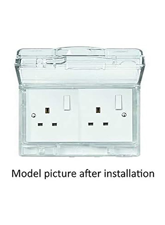 Waterproof Wall Plate Clear 160x120.6x50mm