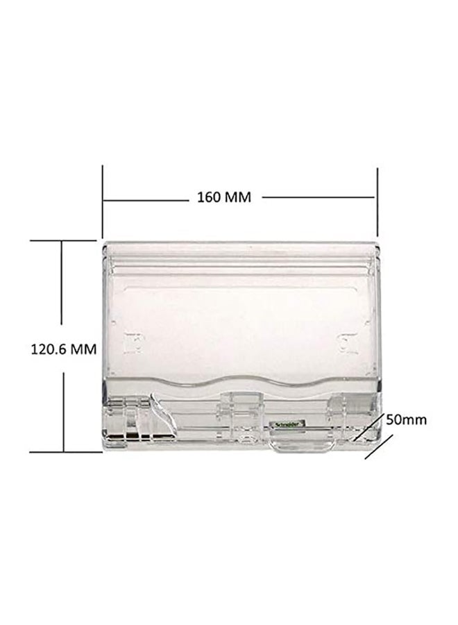 Waterproof Wall Plate Clear 160x120.6x50mm