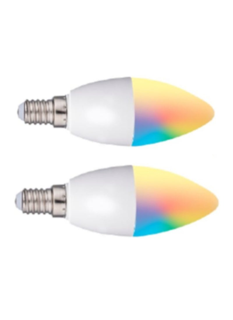 Pack of 2 Alpina Smart bulb RGB WW E14 4.9W