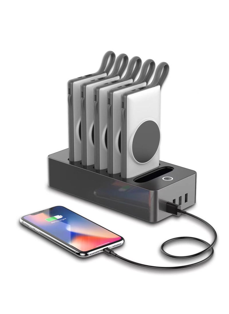 WST 10,000 mAh 6 In 1 wireless Multiple Power Bank Station