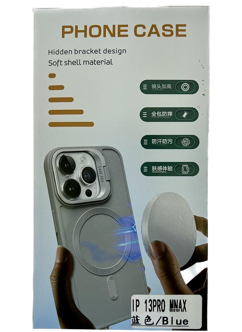iPhone 13 Pro Max Case ( Hidden Bracket Design Soft Shell Material)