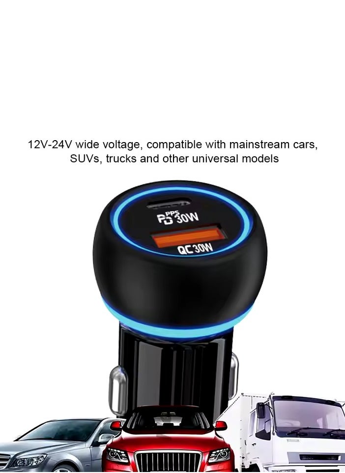 38W Dual Fast Car Charger with Intelligent Shunt | Super Fast Charging, Dual PD Ports for Quick & Safe Charging