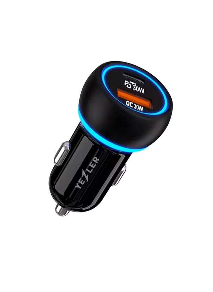 38W Dual Fast Car Charger with Intelligent Shunt | Super Fast Charging, Dual PD Ports for Quick & Safe Charging