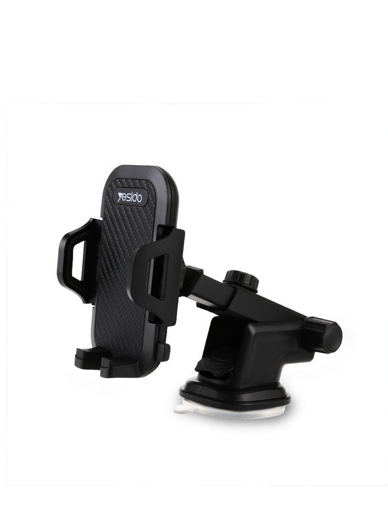 Yesido C23 Universal Car Phone Holder Stand Dashboard Windshield GPS Car Mount Bracket Sucker Mobile Phone Holder Under For 6.4 inch devices