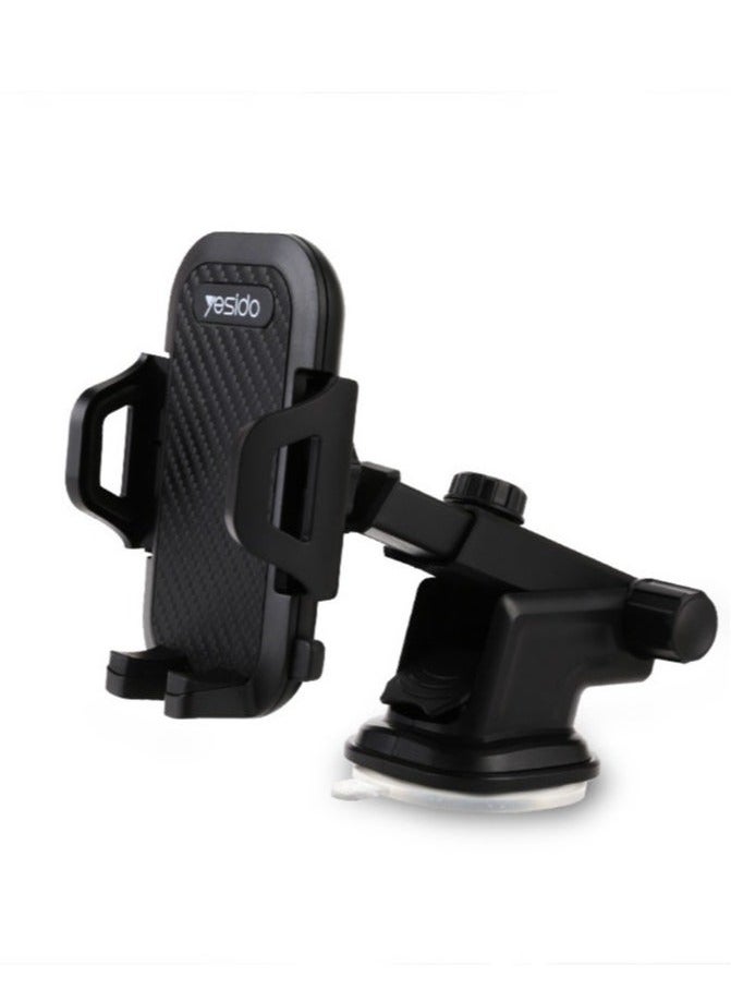 Yesido C23 Universal Car Phone Holder Stand Dashboard Windshield GPS Car Mount Bracket Sucker Mobile Phone Holder Under For 6.4 inch devices