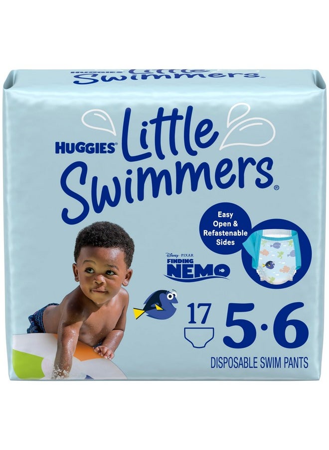 Little Swimmers Disposable Swim Diapers, Size 5-6 (32+ Lbs), 17 Ct