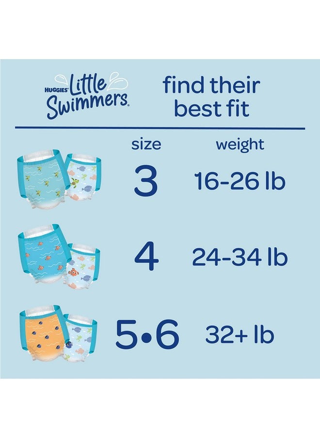 Little Swimmers Disposable Swim Diapers, Size 5-6 (32+ Lbs), 17 Ct