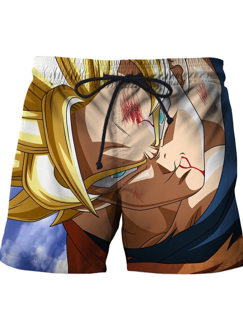 New Dragon Ball Printed Casual Breathable Beach Shorts