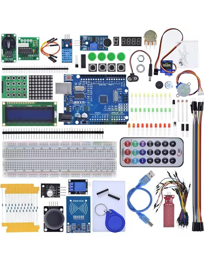 ROBOTUAE UNO R3 Project Super Starter Kit Compatible with Arduino IDE