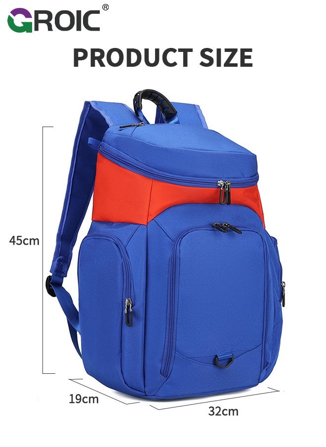 Large Basketball Backpack Bag with Ball Compartment and Shoe Pocket Outdoor Sports Equipment Bag, Large ‎Basketball backpack bag for Basketball, Soccer, Volleyball Sports Large Sports Bag