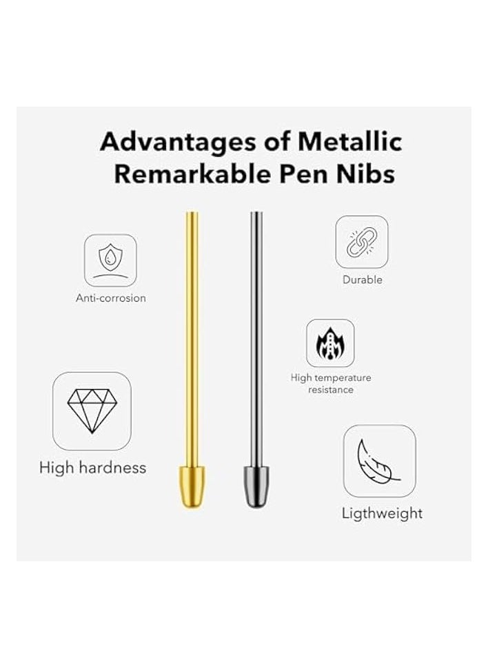 Tips/Nibs Replacement for Remarkable 2, Durable Remarkable Pen Tips for Marker 1/2 Stylus Marker Pen Plus，Plastic + Titanium Nibs/Tips+Clip (2+2+5 pcs Set)