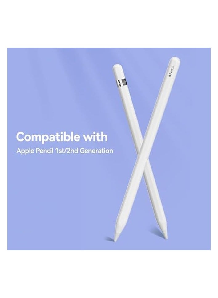 Carrying Case for Apple Pencil 2nd Generation or 1st Generation Flip-top Hard Shock-Absorbing Case to Hold Apple Pencil Accessories and Charging Cable