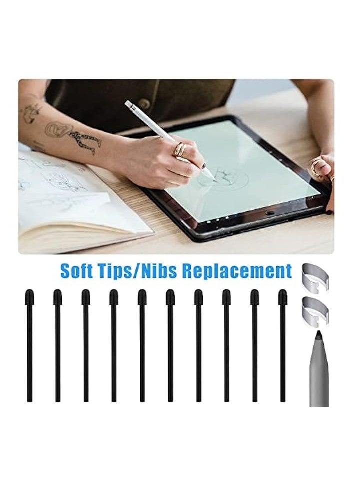 20 Pcs Marker Pen Tips Nibs for Remarkable 2 Stylus Pen Replacement Soft Nibs Tips, Black