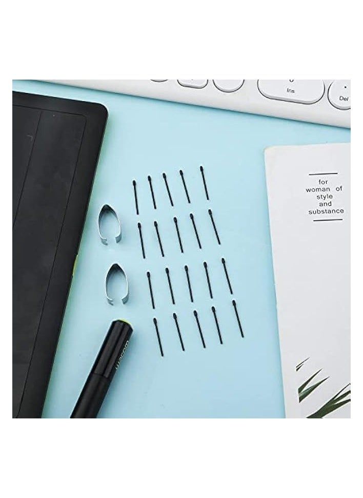 20 Pcs Marker Pen Tips Nibs for Remarkable 2 Stylus Pen Replacement Soft Nibs Tips, Black