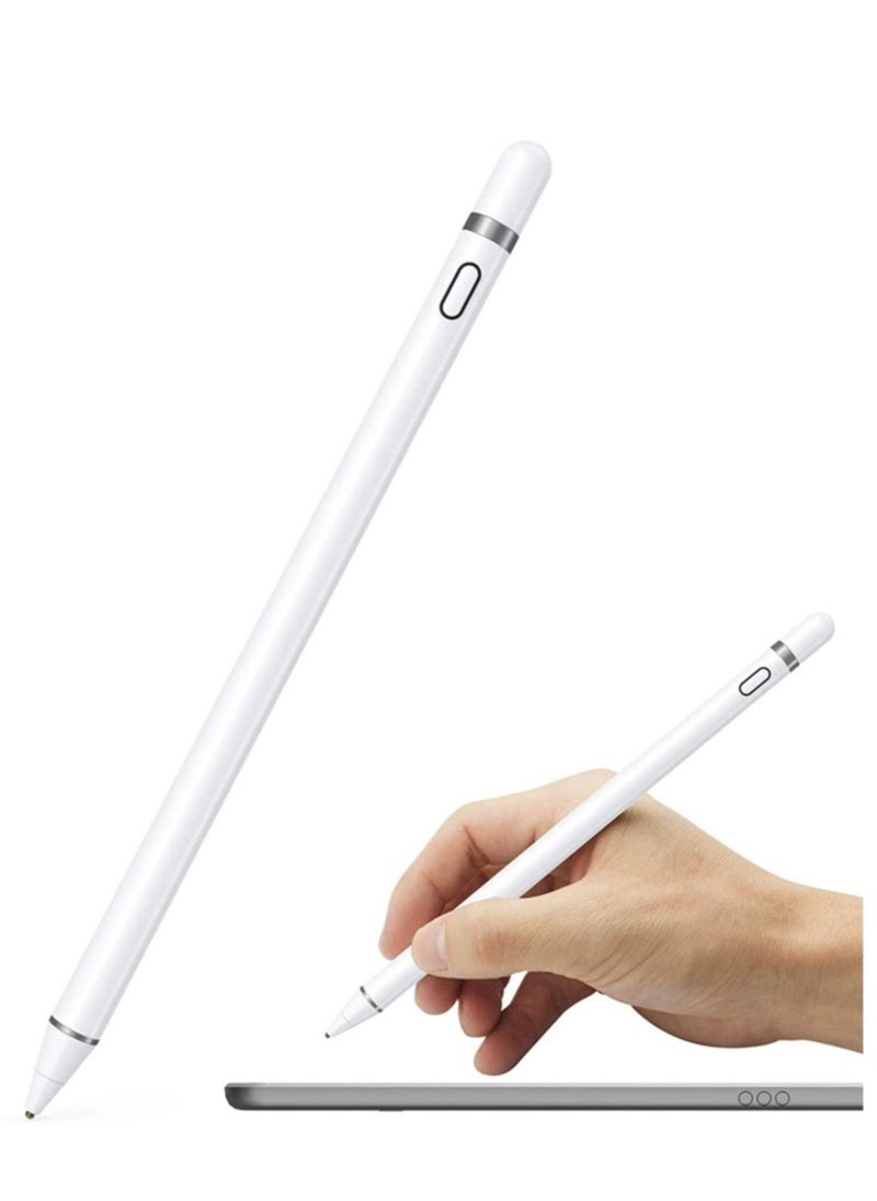 Active Stylus Pen with Palm Rejection for Precise Writing/Drawing Compatible with Apple iPad White