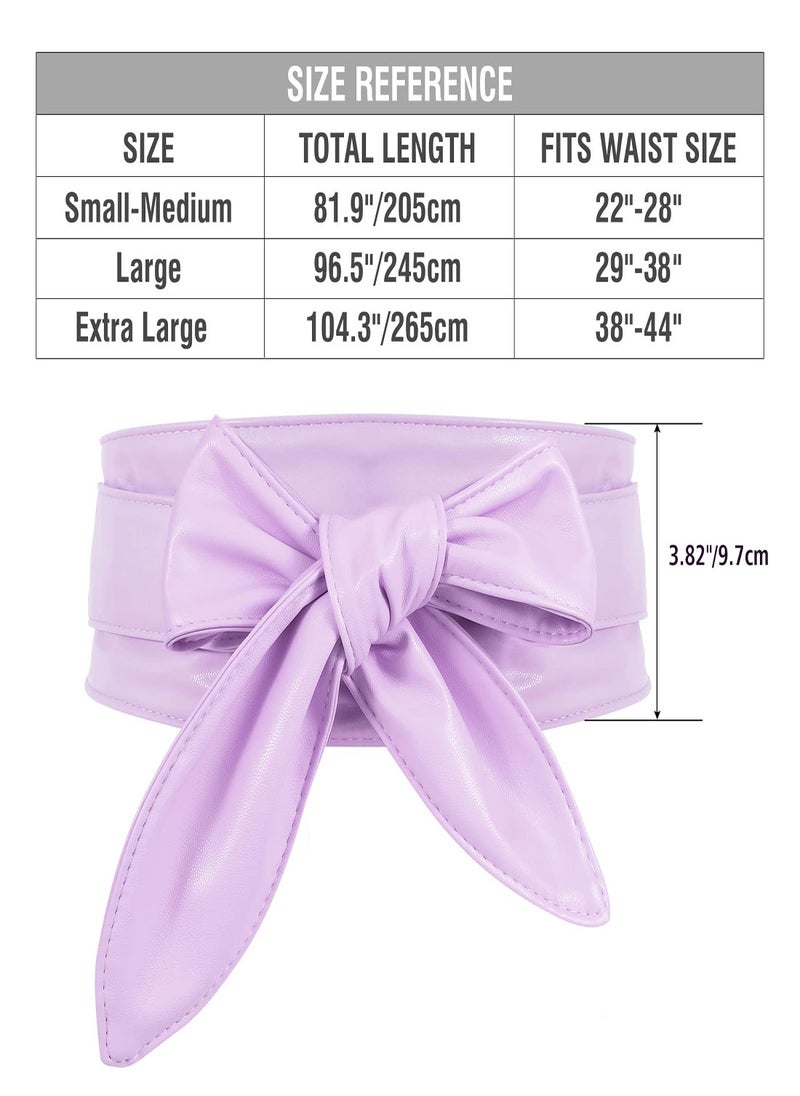 Women's Fashion Belt Women's Wide Girdle Soft and Versatile Elegant Bow Ribbon Extra Long Belt Belt Women's Chic Faux Leather Waist Belt for Jeans for Dress Solid Color Belts