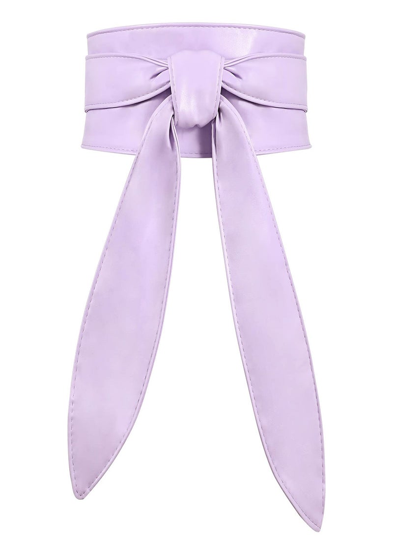 Women's Fashion Belt Women's Wide Girdle Soft and Versatile Elegant Bow Ribbon Extra Long Belt Belt Women's Chic Faux Leather Waist Belt for Jeans for Dress Solid Color Belts