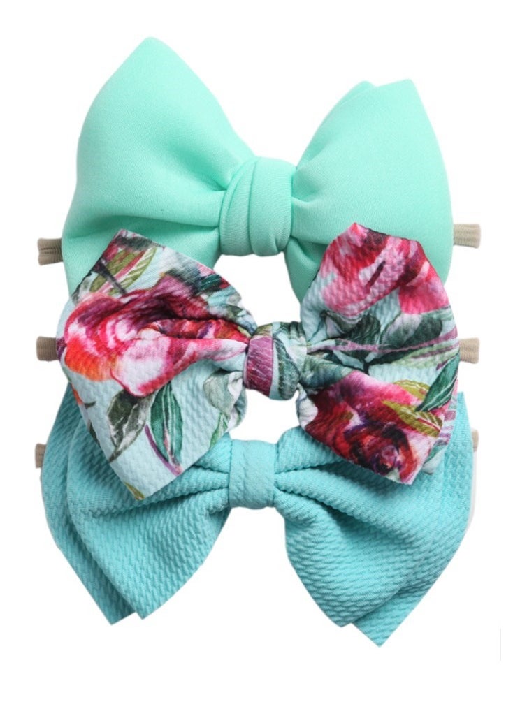 Bambimici - Dalia Assorted Ribbon Bow Headband for Babies - Tiffany