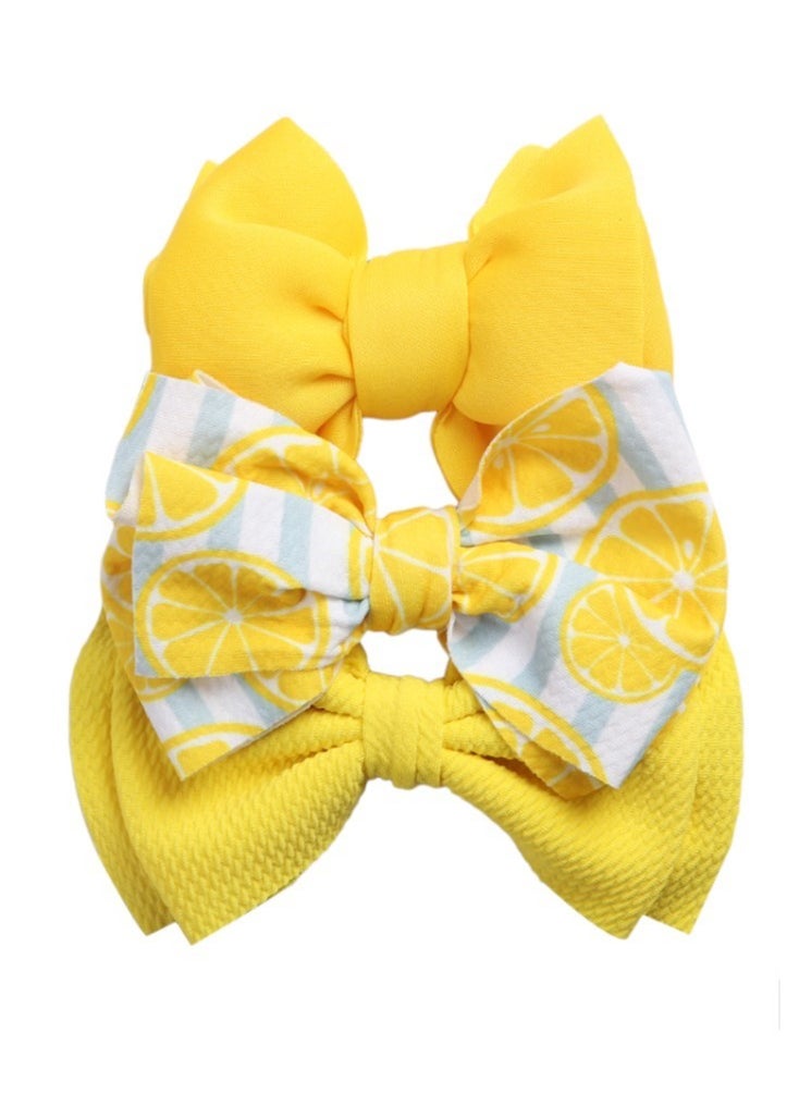 Bambimici - Dalia Assorted Ribbon Bow Headband for Babies - Yellow