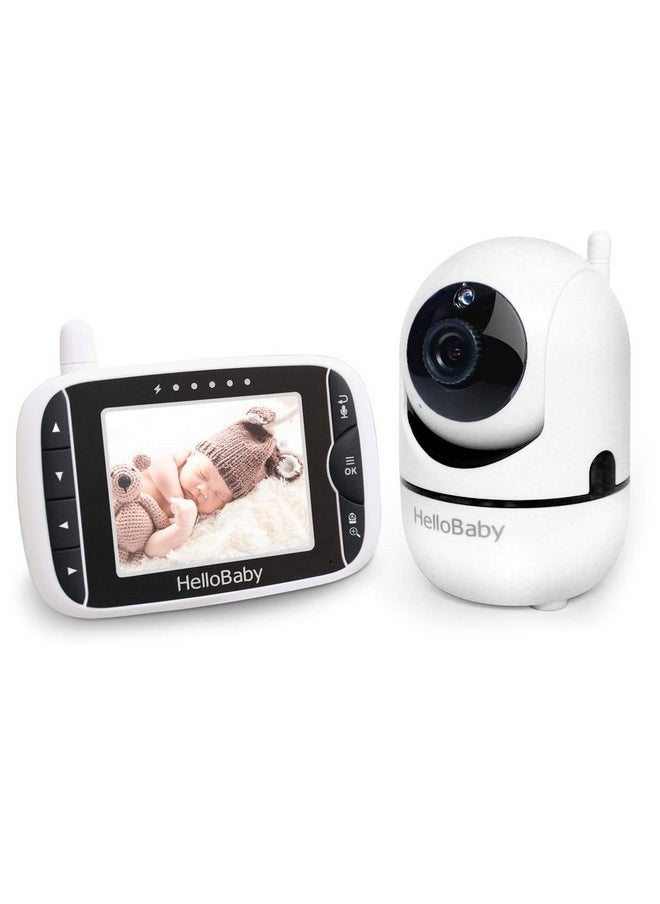 Baby Monitor With Remote Pan-Tilt-Zoom Camera And 3.2'' Lcd Screen, Infrared Night Vision (Black)