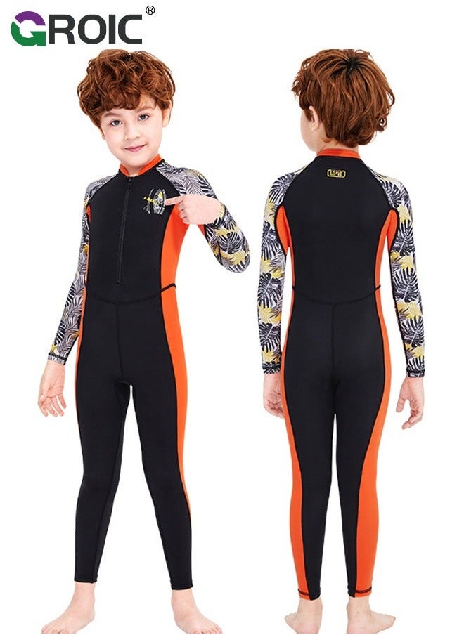 Kids Wetsuit for Boys Girls, Front Zipper Shorty Wetsuits, Super Stretchy Full Body Wet Suit, Children's Surfing Swimming Diving Water Sports Swim Lessons