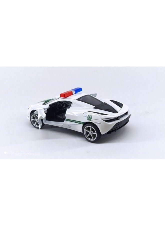 Small Alloy Car Model Die Cast Police Model Car with Openable Doors and Pull Back Function DieCast Car for Kids